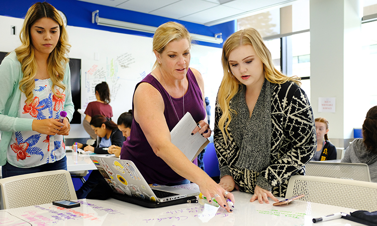 Faculty leading class