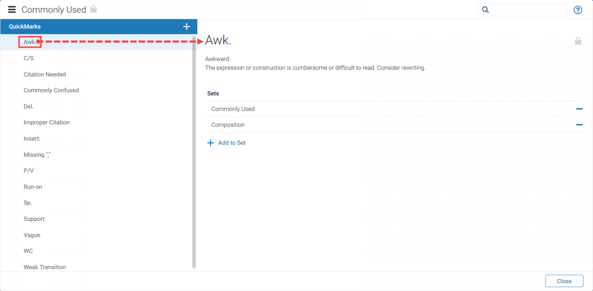 content_ats_instructional-design-turnitin-13-commonly-used.png Commonly used annotations window