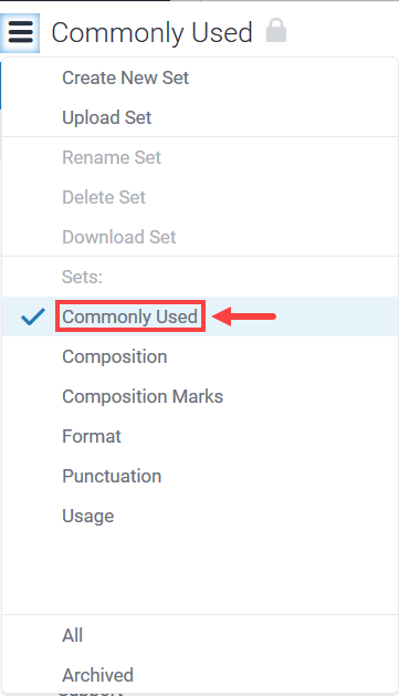 Highlighting Commonly Used Menu Item