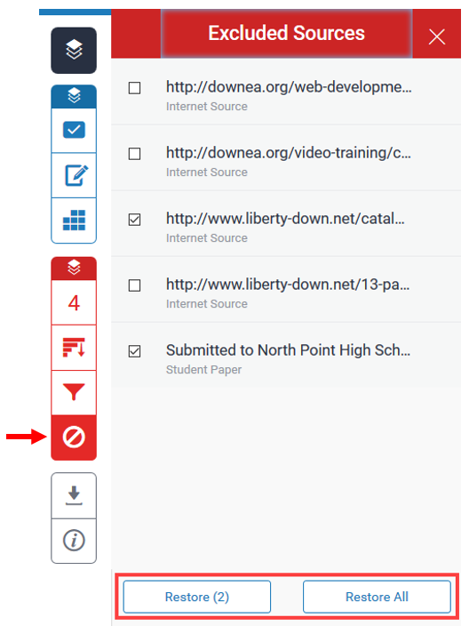content_ats_instructional-design-turnitin-25-originality-overview8.png Restoring Excluded Sources Window