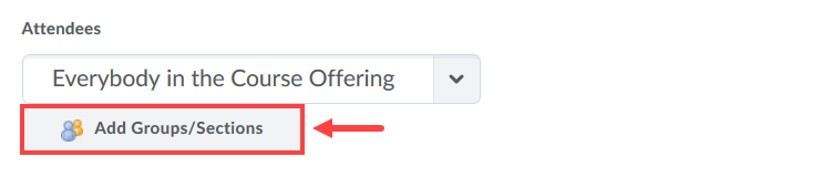 Add Event to Group or Section