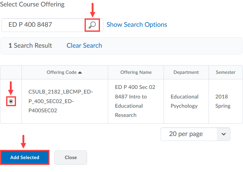 Add selected offerings prompt