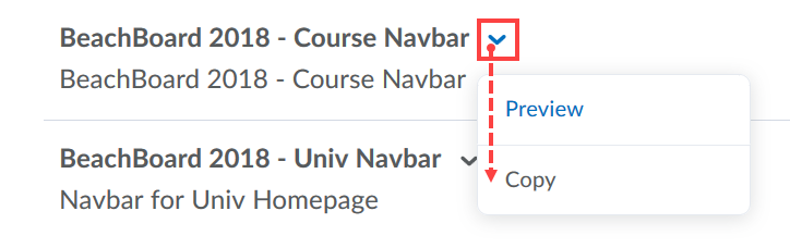 Copy navbar link