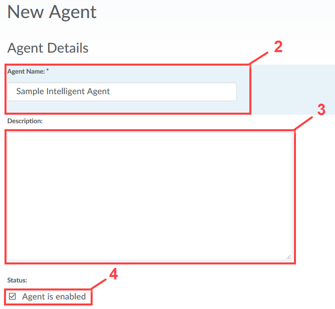 Create new intelligent agent