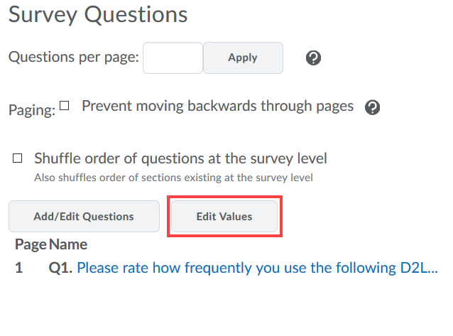 edit values button