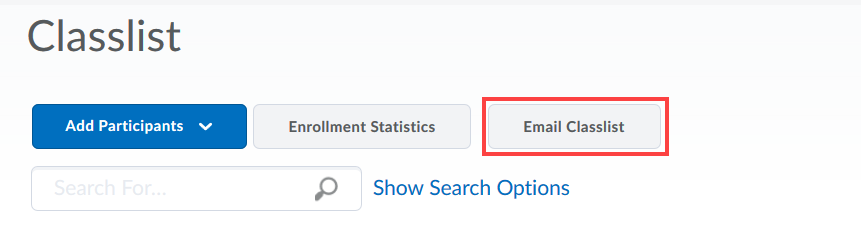 email classlist button