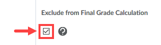 exclude points grade item from final calculation