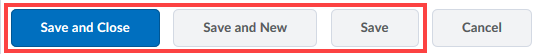 Save and Close buttons