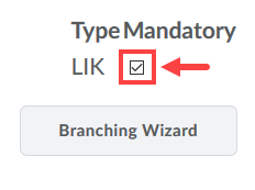 mandatory check box