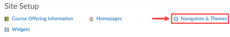 navigation and themes link