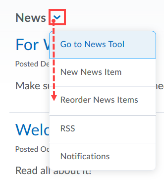 Reordering news postings