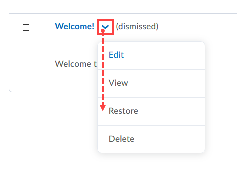 restoring a news item