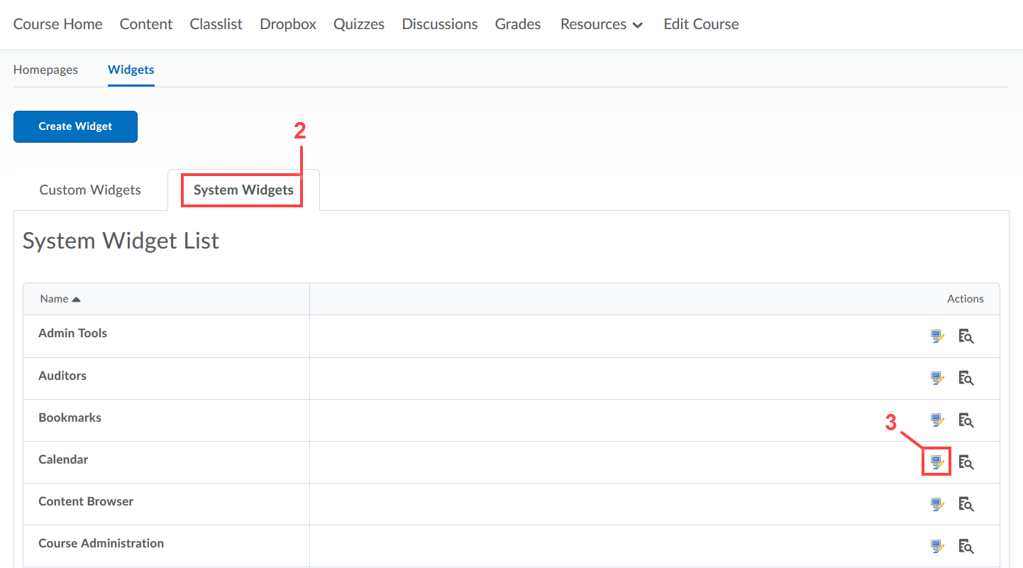Widget Customization
