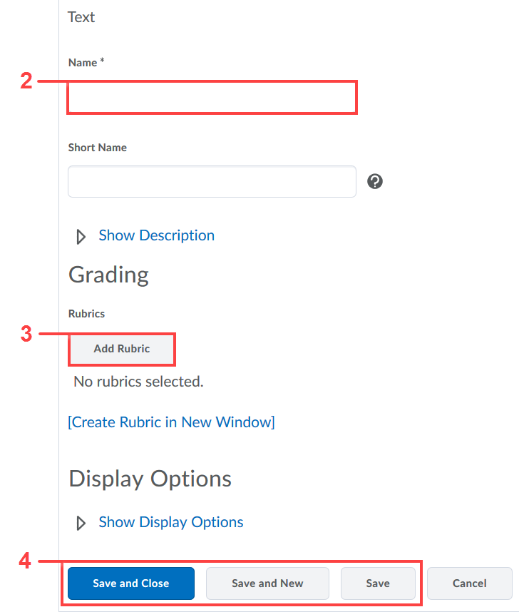 text grade item details
