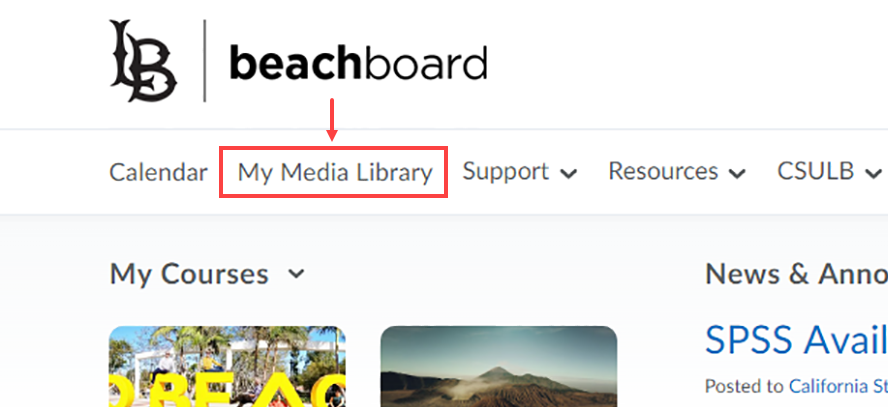 content_ats_instructional_design_beachboard-media-personal-library1.png My Media Library in BeachBoard