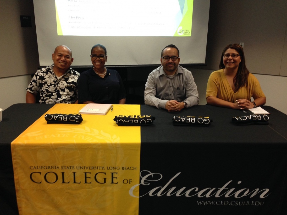 content_ced_big_story_alumni_panelists_08_29_2017.jpg Thy Pech, Felicia Anderson, Arturo Covarrubias, and Maria He