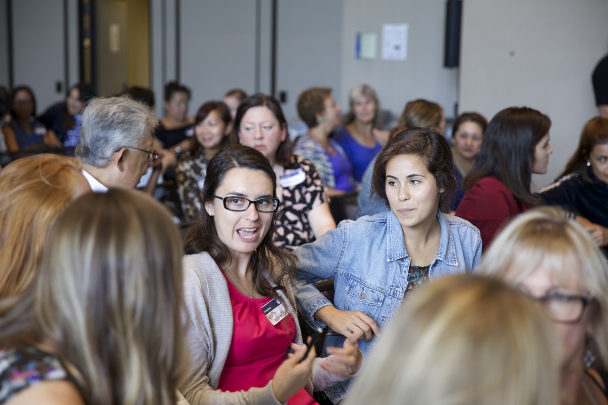 content_ced_big_story_img_8144.jpg Teachers networking and reflecting after Dr. Jill Biden's ke