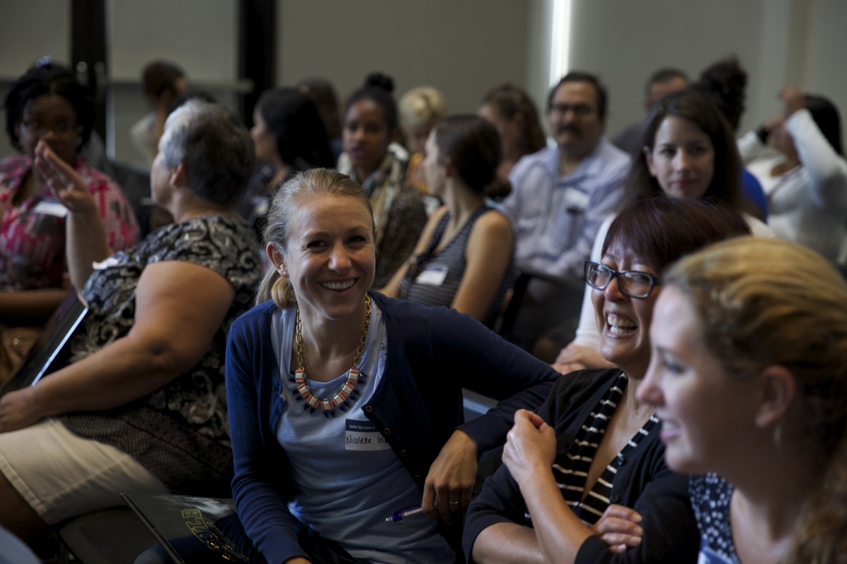 content_ced_big_story_img_8149.jpg Teachers networking and reflecting after Dr. Jill Biden's ke