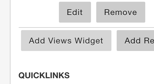 Figure 2. Add Views Widget button.