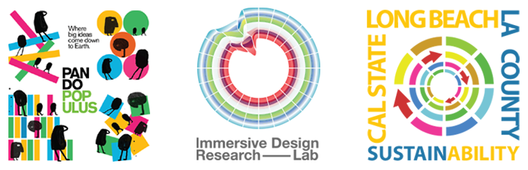 logos for pando populus , IDRL, CSULB and LA County Sustaina