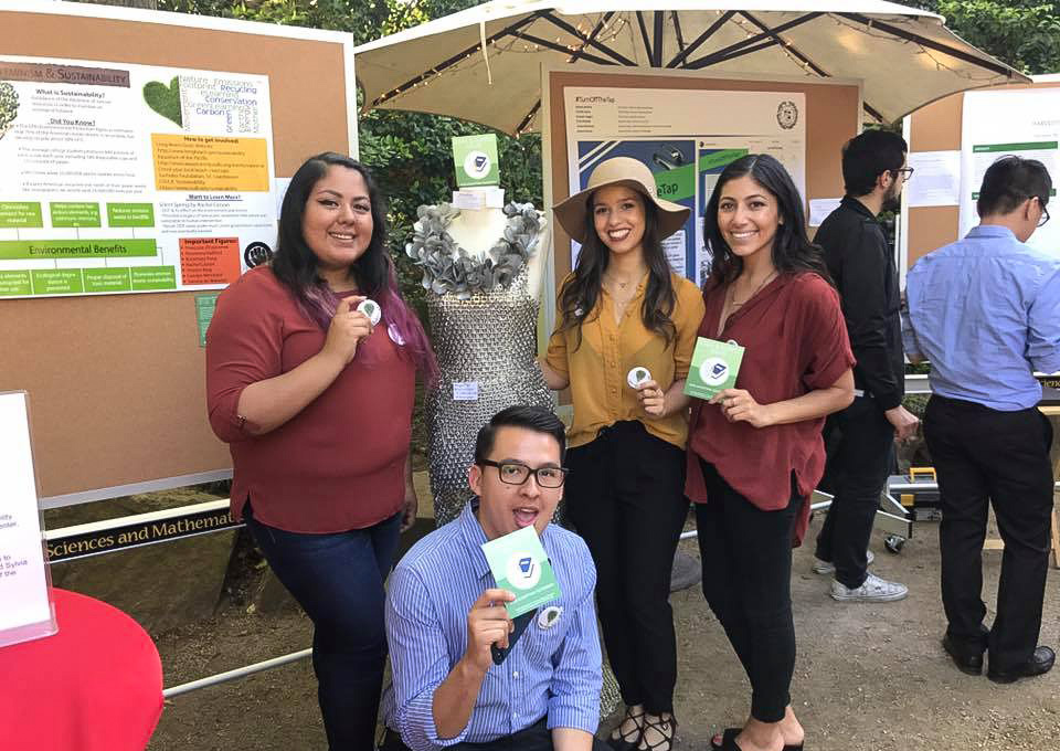 Students showcasing sustainable projects