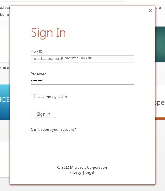 Sign-in to Office On Demand