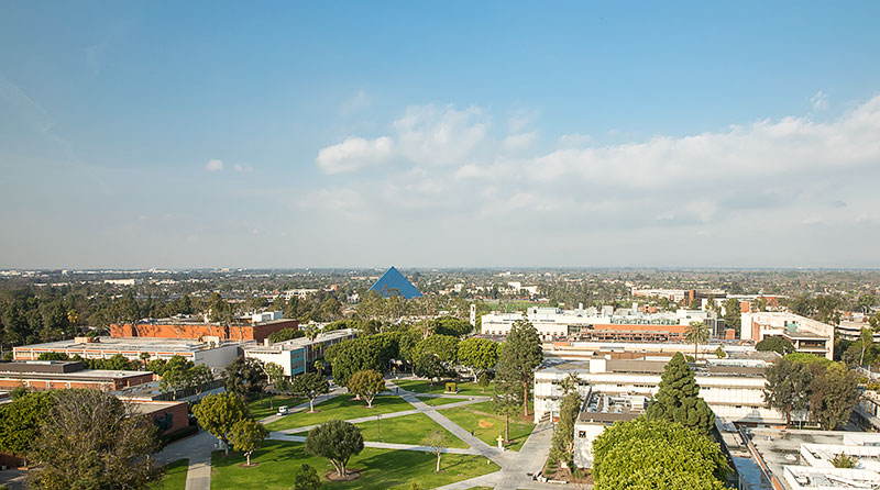 Aerial view of the campus