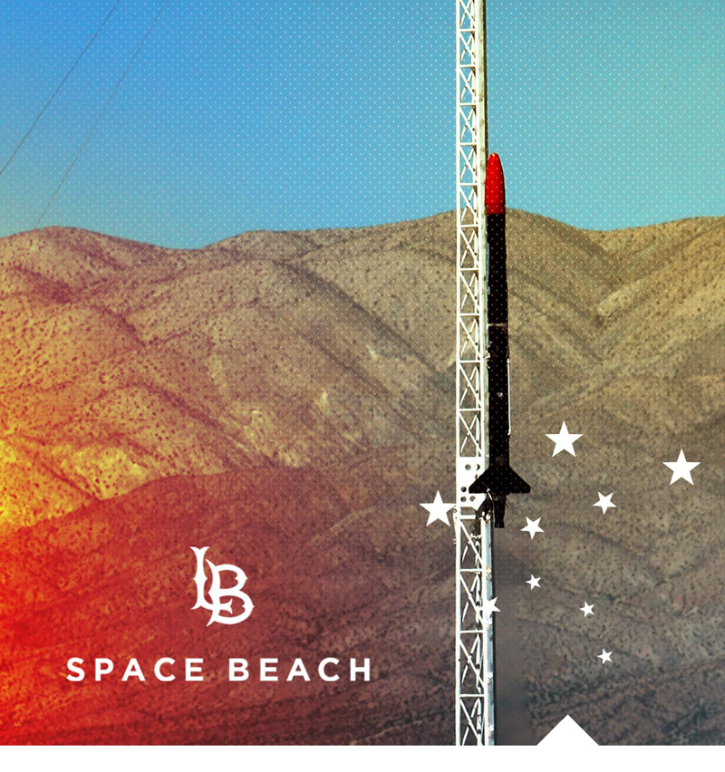 Space Beach: Rocket launch in the desert