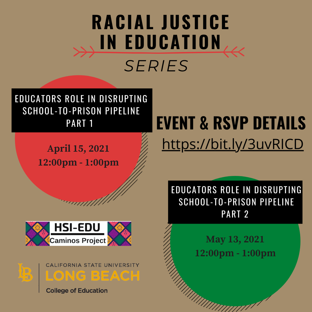 Racial Justice in Education event on 4/15, Educators' Role i