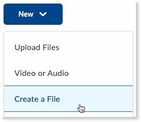 create a file menu option