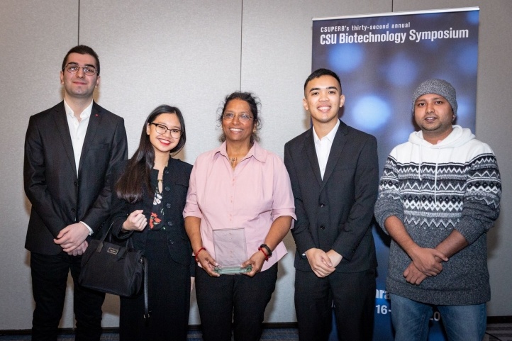 Prof Vas with Students at CSUPERB symposium