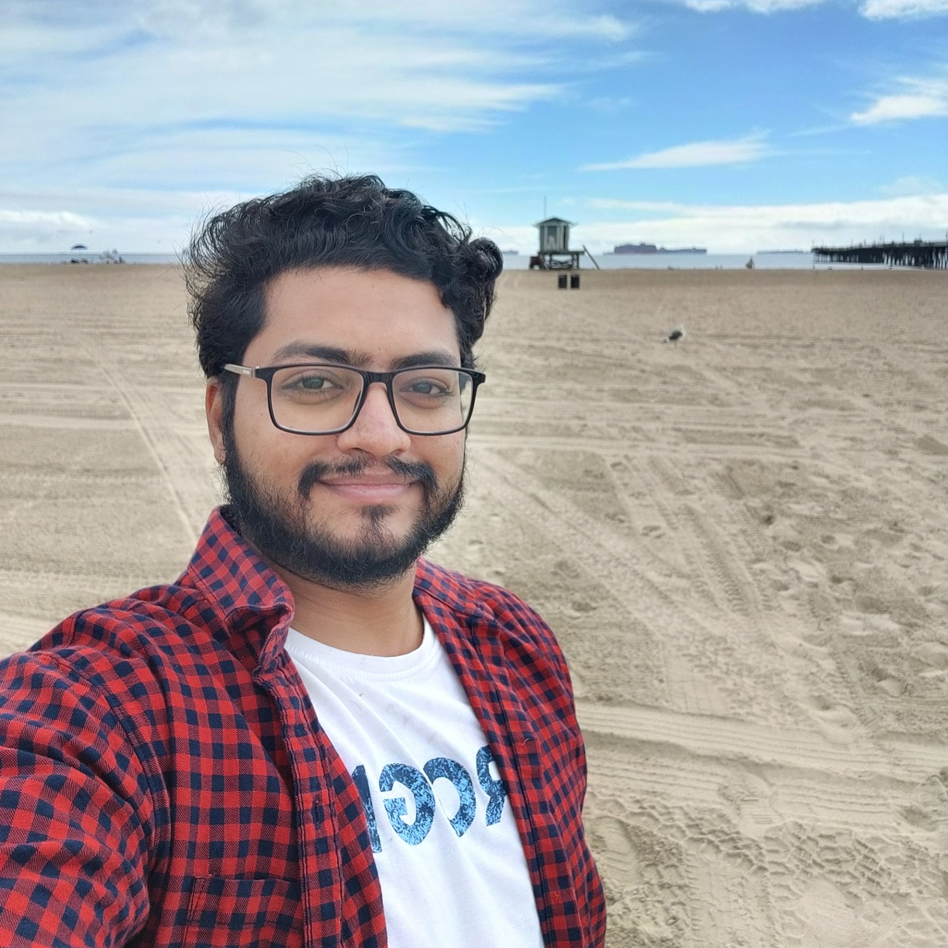 Darshan Ekbote at the beach