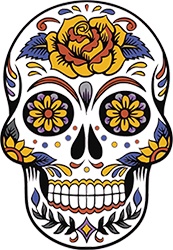 day-of-the-dead.jpg Day of the Dead Painted Skull