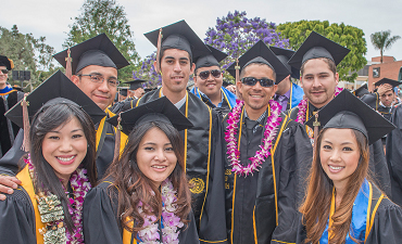 Group of CSULB graduates at commencement
