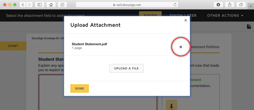 delete_attachment.png Screenshot showing button to delete attachment