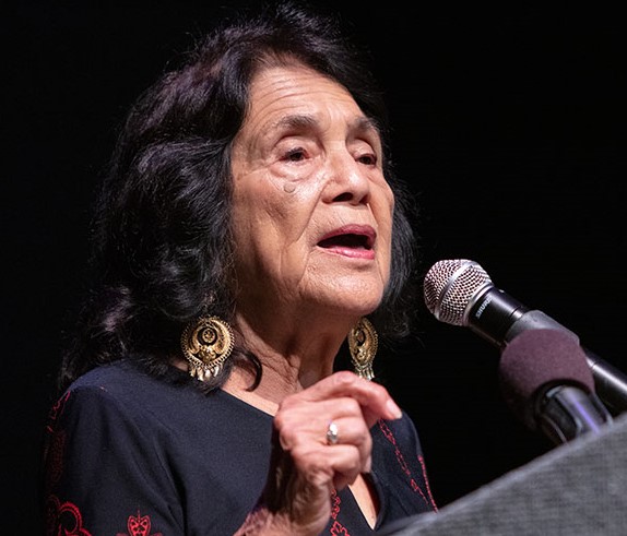 Dolores Huerta giving a speech