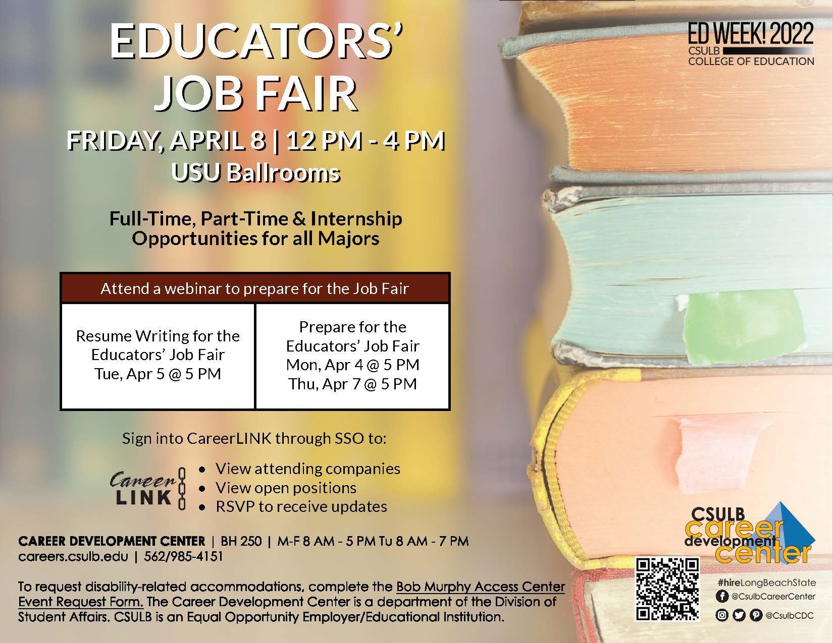 EDWeek 2022 Educators' Job Fair (on campus) California State