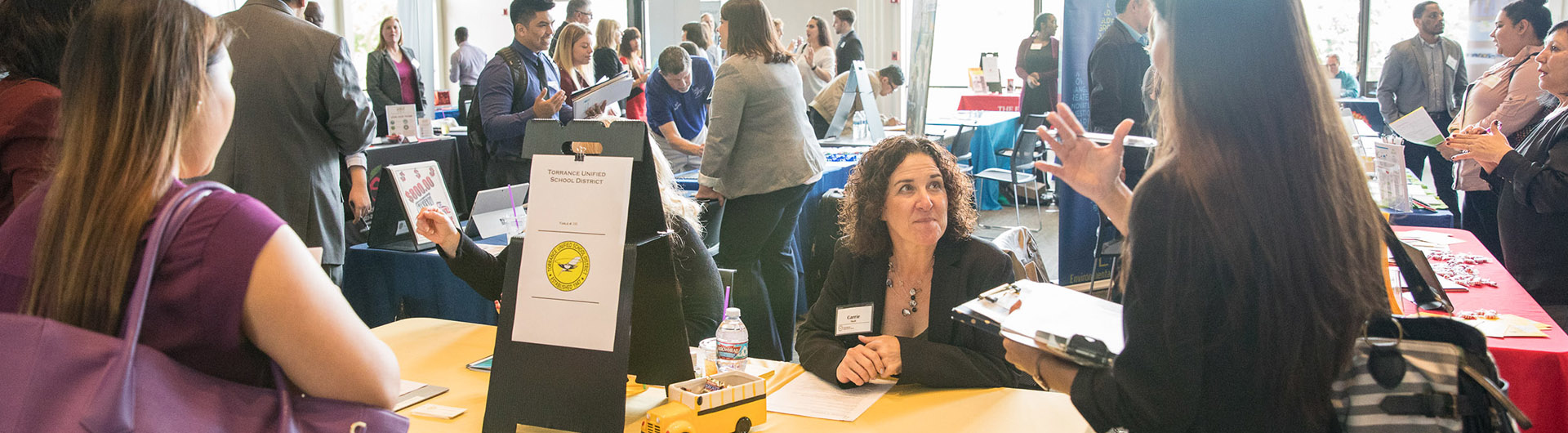 People at the Educators' Job Fair