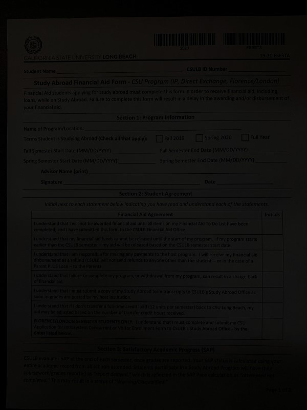 Example of a poorly lit document