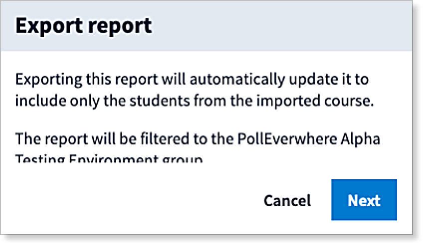export report