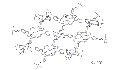 Cu-PPF-1 crystalline network