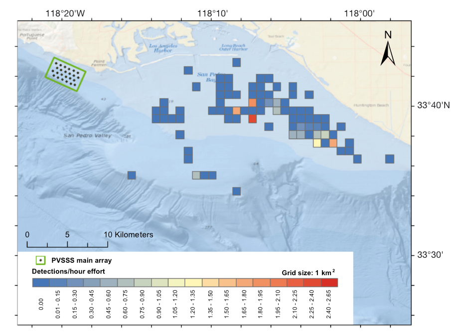 Fig. 9. detection data as a function of fishing vessel hour 