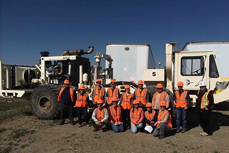 geologists at a construction site