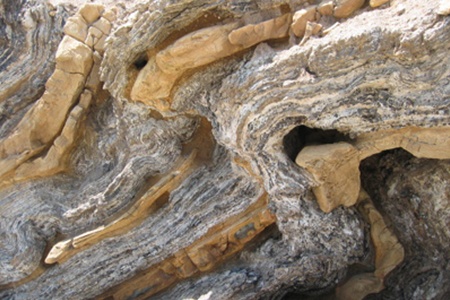 sediment layers in rock