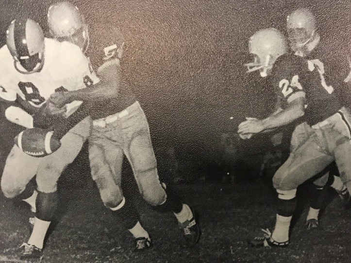 football team in action