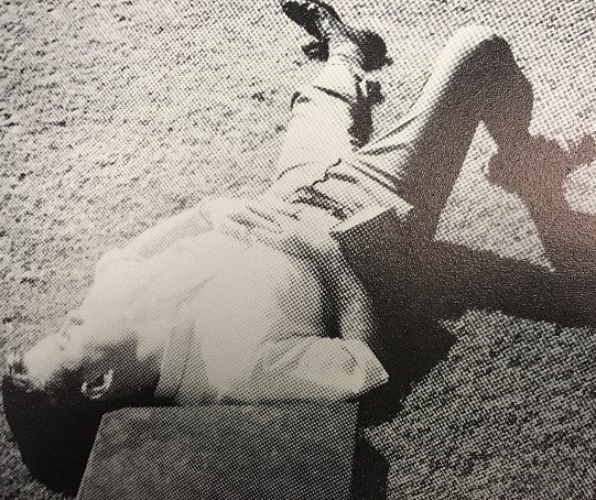 student relaxes during finals week