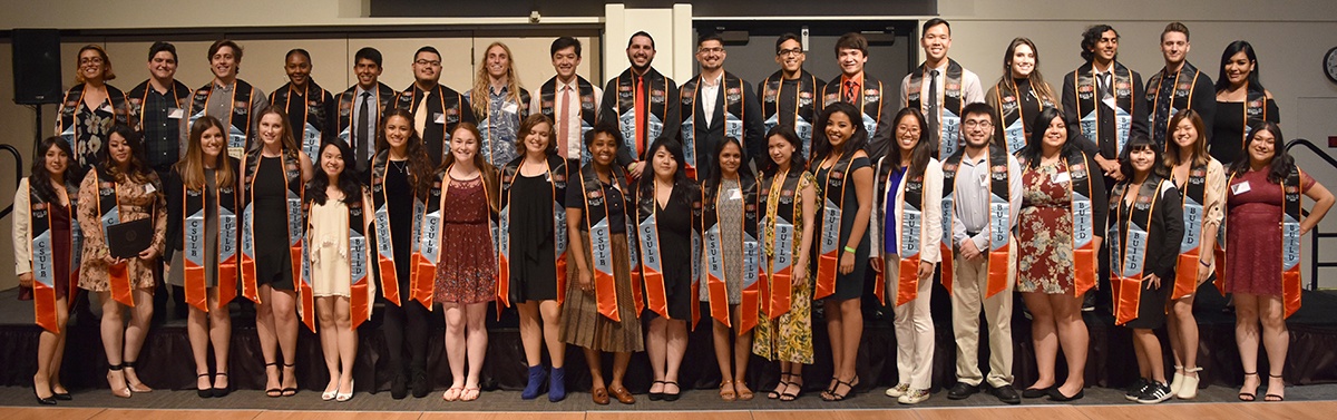 grads-website.jpg 2018 CSULB BUILD Year 2 Scholars at the Commencement with th