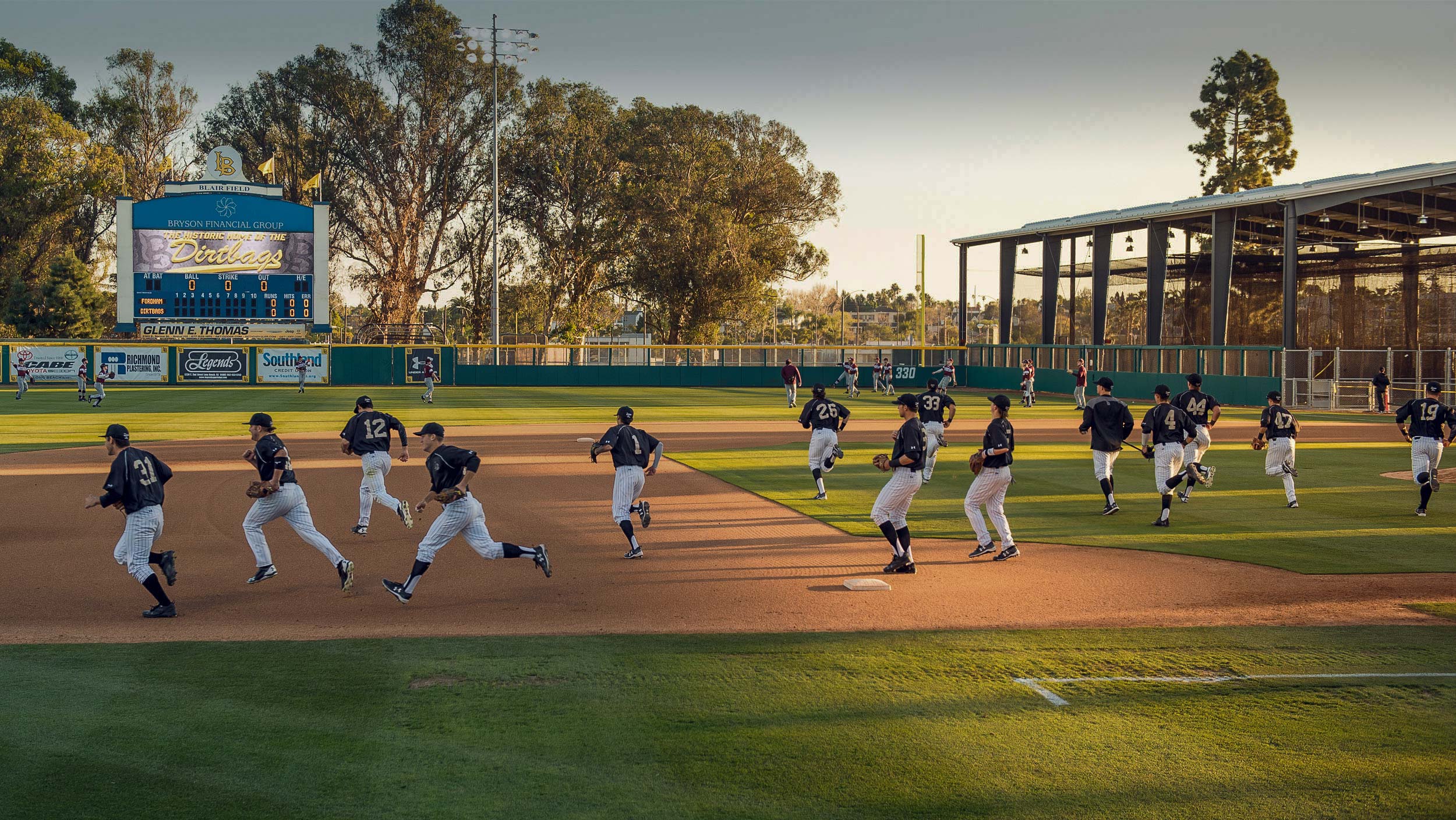 Dirtbags at Blair Field during practice