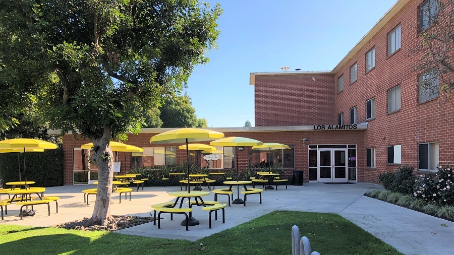 Hillside Los Alamitos Building and Benches