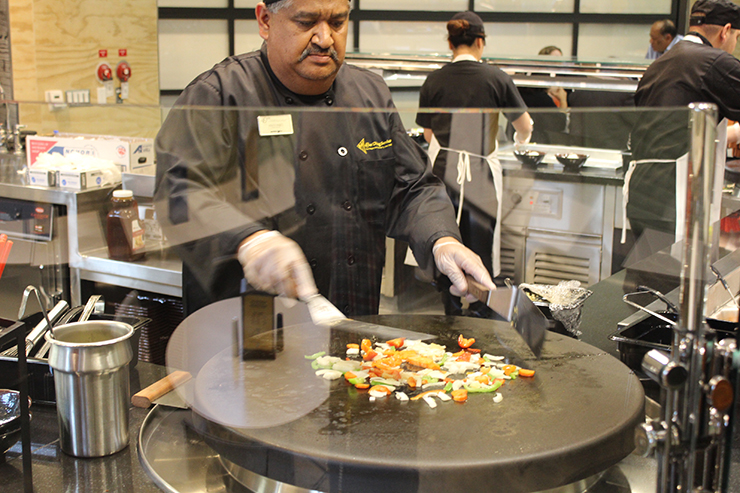 Hillside Dining Chef Cooking Vegetables